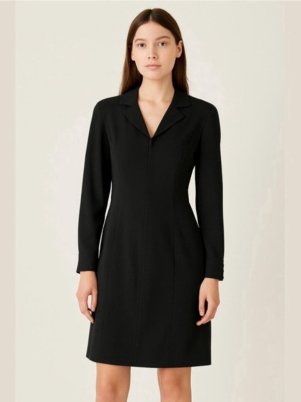 VINTAGE 90’s Giorgio Armani Le Collezioni Long Sleeved Zip Suit Dress Size 10